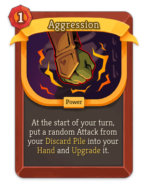 Aggression – Ironclad Rare Power – Slay the Spire 2 Card – Untapped.gg