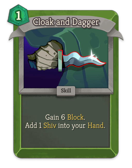 Cloak and Dagger – Silent Common Skill – Slay the Spire 2 Card