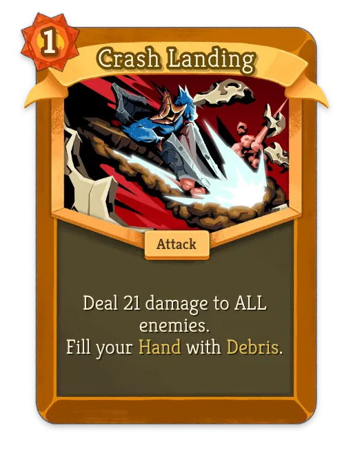 Crash Landing – Regent Rare Attack – Slay the Spire 2 Card