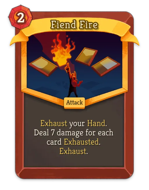 Fiend Fire – Ironclad Rare Attack – Slay the Spire 2 Card