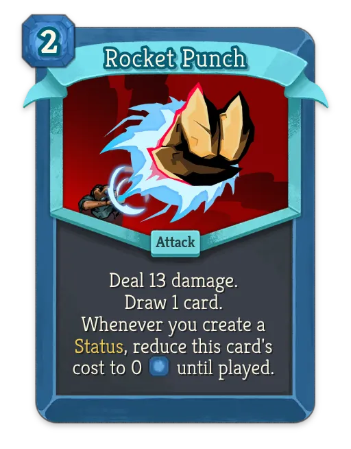 rocket punc Rocket Punch – Defect Uncommon Attack – Slay the Spire 2 Card