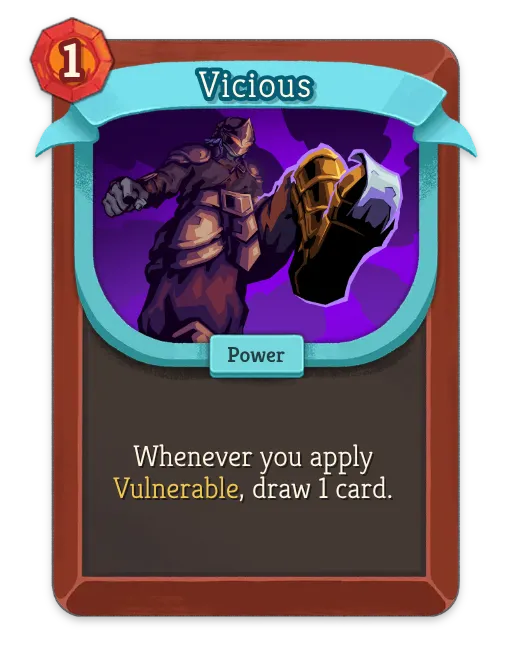 Vicious – Ironclad Uncommon Power – Slay the Spire 2 Card